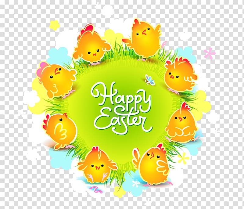 Chicken Euclidean Illustration, Easter Chicks transparent background PNG clipart