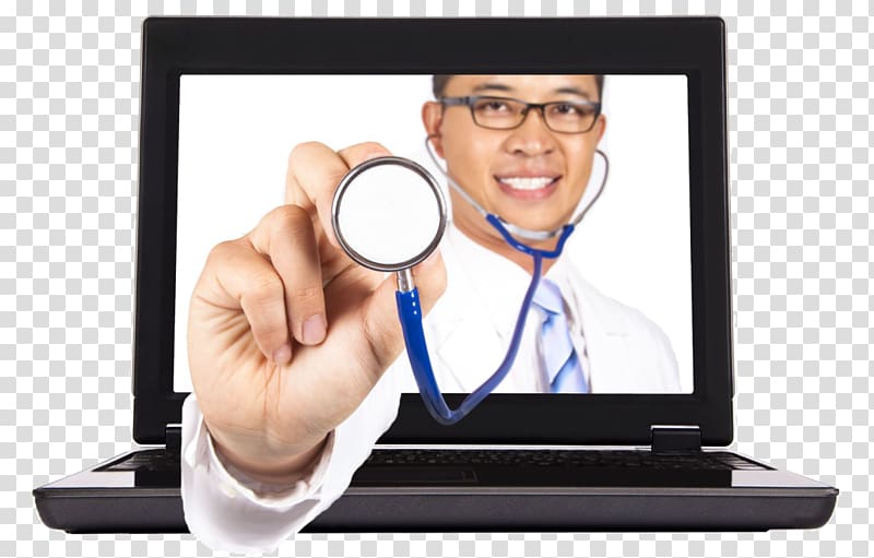 eHealth Health Care Medicine Physician, doctor on computer transparent background PNG clipart