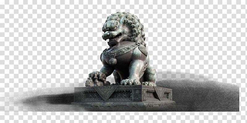 Lion Sculpture , Town house stone lions transparent background PNG clipart