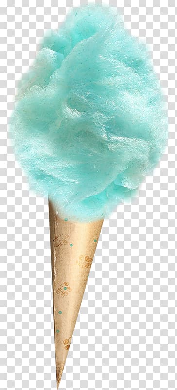 ice cream in a cone, Ice cream Cotton candy Lollipop Bonbon, Decorative cotton candy transparent background PNG clipart