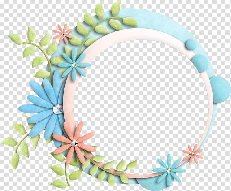multicolored leaf accent border art, Border Flowers Frames , circle flower transparent background PNG clipart