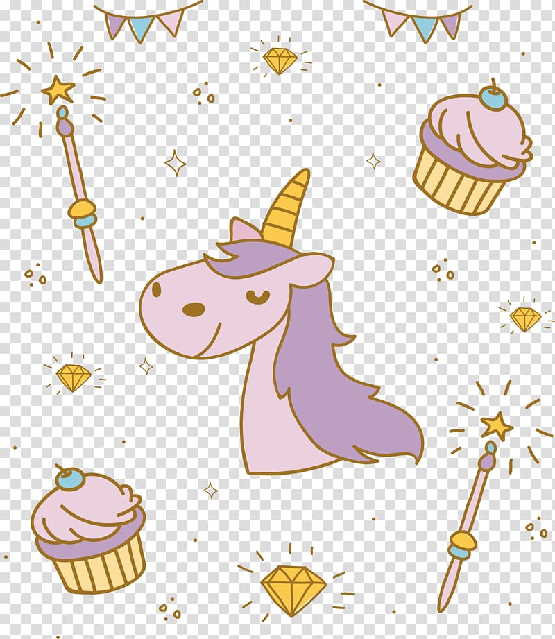 Magical Unicorn illustration, The Black Unicorn Drawing, Hand drawn Unicorn pattern transparent background PNG clipart