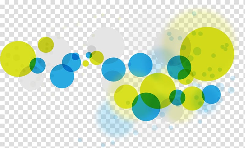 blue, yellow, and white dot illustration, Abstract art Circle , Small fresh circle effect elements transparent background PNG clipart