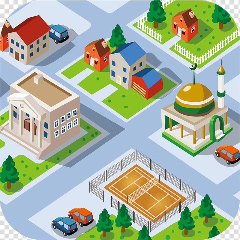 City map Isometric projection Isometric graphics in video games and pixel art, city transparent background PNG clipart