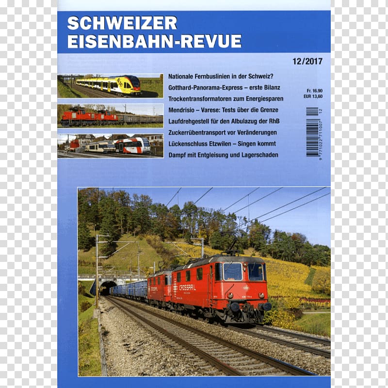 Train Railroad car Rail transport Schweizer Eisenbahn-Revue, train transparent background PNG clipart
