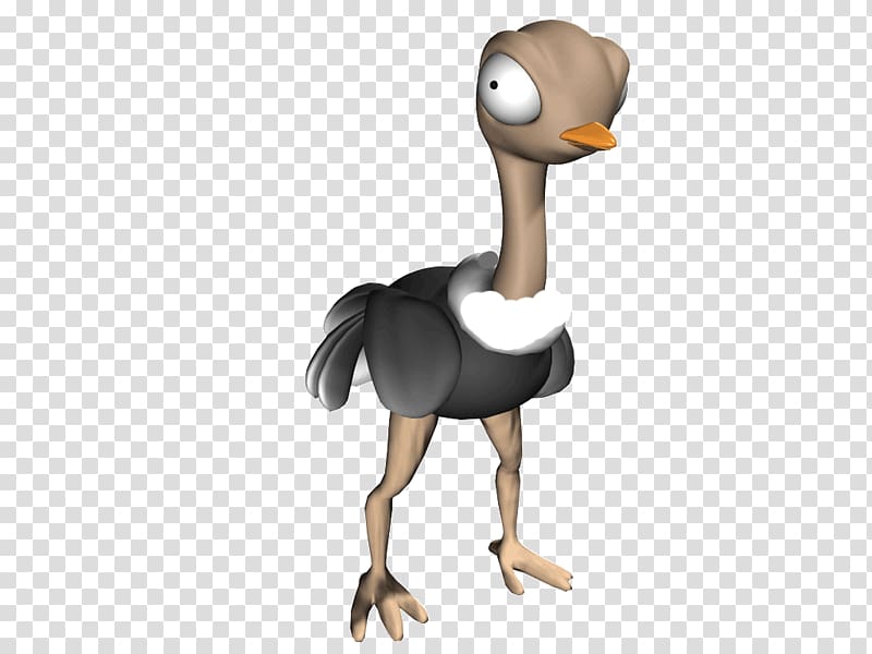 Common ostrich Duck Bird Cartoon, ostrich transparent background PNG clipart