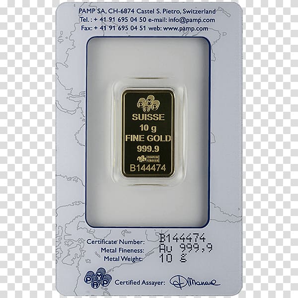 Gold bar PAMP Bullion Platinum Metal, gold transparent background PNG clipart