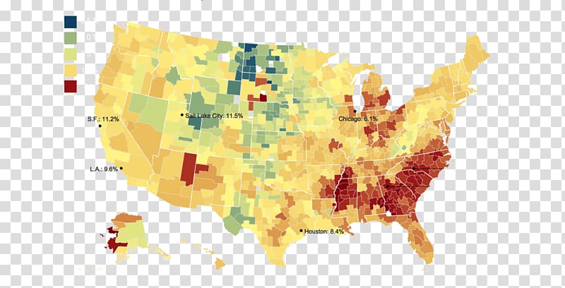 United States Income segregation Map Economic mobility, united states transparent background PNG clipart