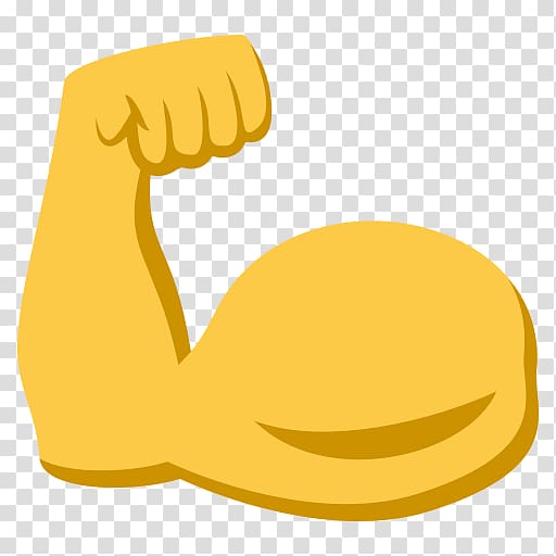 Emoji domain Biceps Muscle Arm, Emoji transparent background PNG clipart