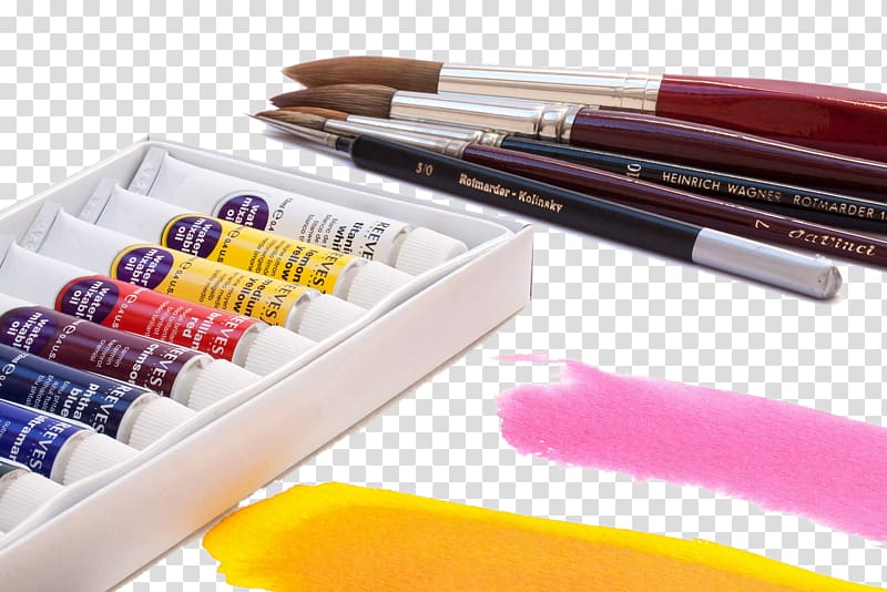 Fine art Watercolor painting , Painting tools transparent background PNG clipart