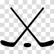 Crossed Ice Hockey Sticks and Puck transparent background PNG clipart