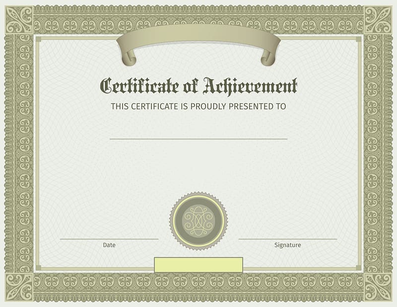 certificate of achievement document illustration, Academic certificate Template Rxe9sumxe9 Diploma Form, Certificate Template transparent background PNG clipart