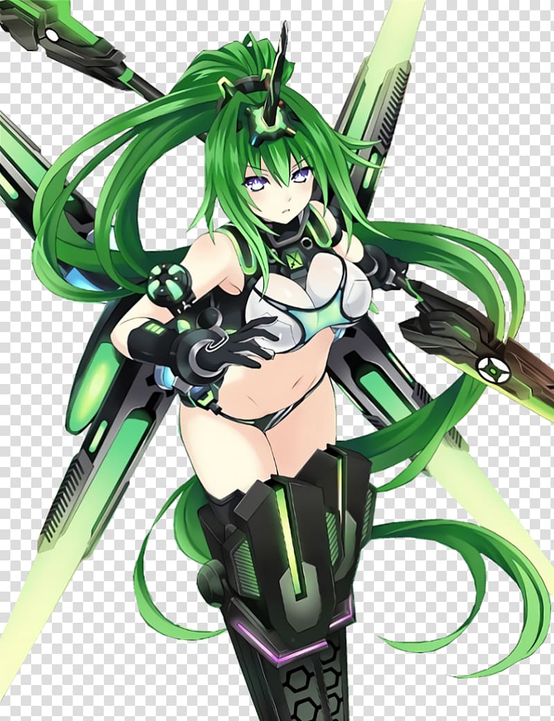 Megadimension Neptunia VII Hyperdimension Neptunia Victory Green Red Blue, Hyperdimension transparent background PNG clipart