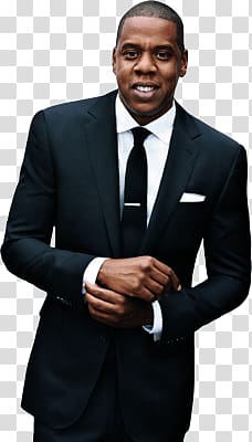 Jay-Z wearing black notch lapel jacket, Jay Z Suit transparent background PNG clipart