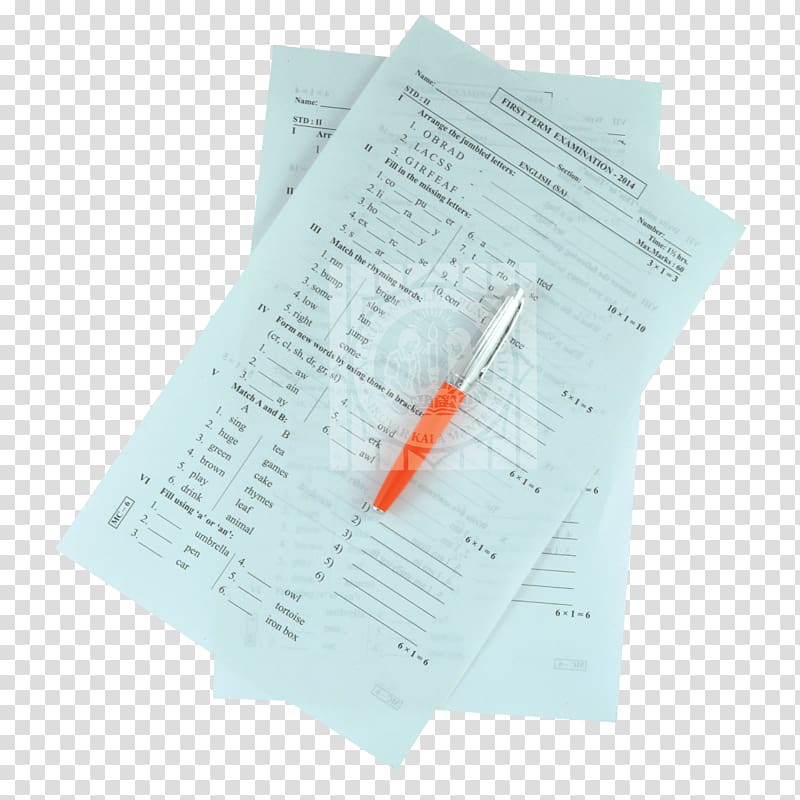 Paper Document Question Siruvar Kala Mantram, exam paper transparent background PNG clipart