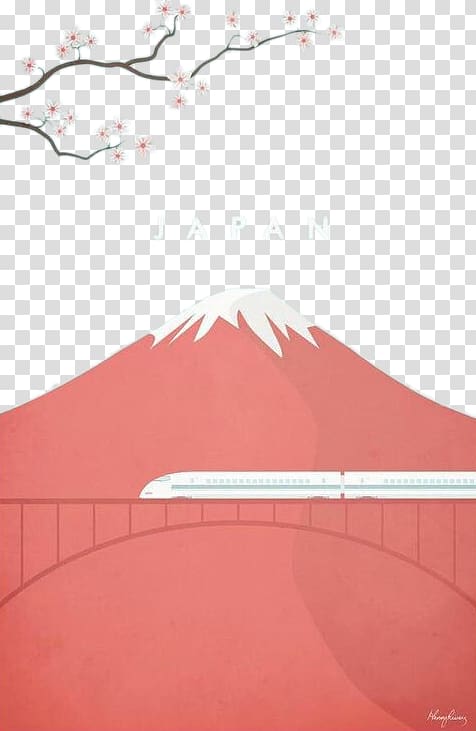 Mount Fuji Poster Icon, Japan transparent background PNG clipart