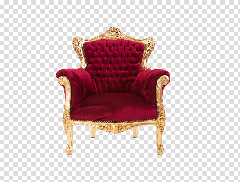 Table Chair Couch Furniture Throne, European chair transparent background PNG clipart