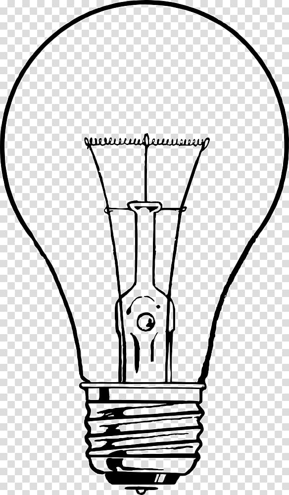 Incandescent light bulb Drawing Line art Lamp, lamp transparent background PNG clipart