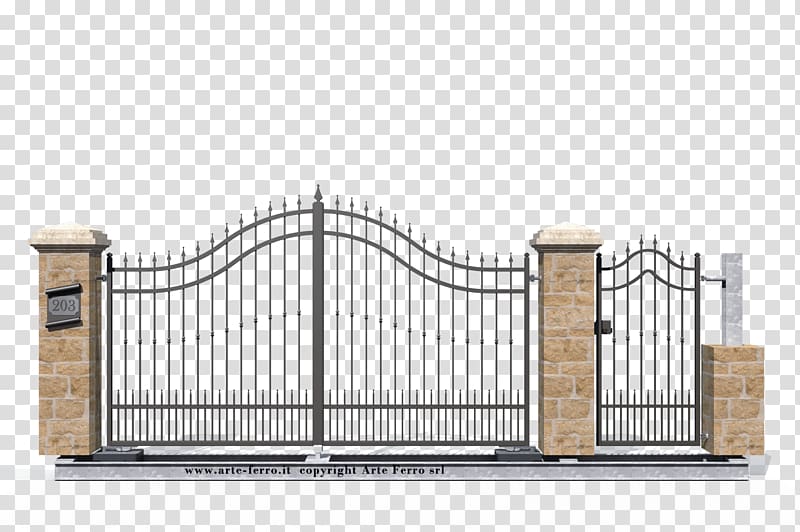 Fence Gate Sheet metal Wrought iron, Fence transparent background PNG clipart