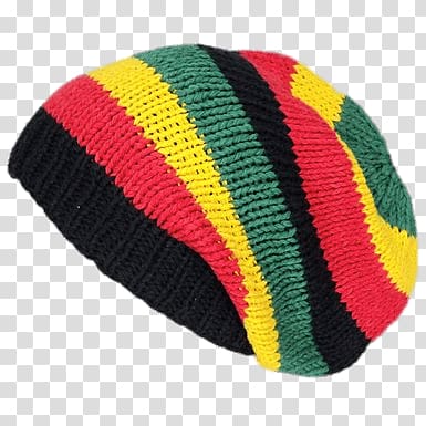 multicolored cap, Rasta Hat transparent background PNG clipart