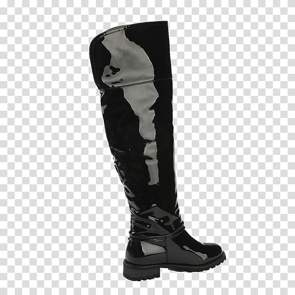 Mirror Over-the-knee boot Reflection, Black mirror with coarse fashion over the knee boots transparent background PNG clipart
