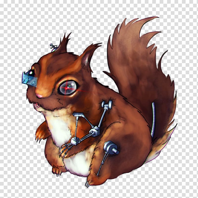 Chipmunk Squirrel Cyborg Science Fiction Frankenstein, chasing squirrels transparent background PNG clipart