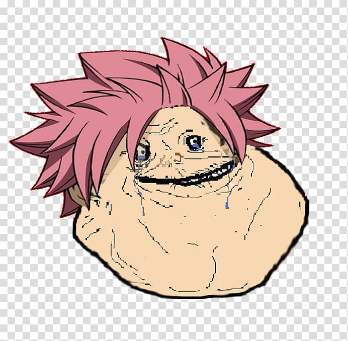 Natsu Dragneel Anime , Forever alone transparent background PNG clipart