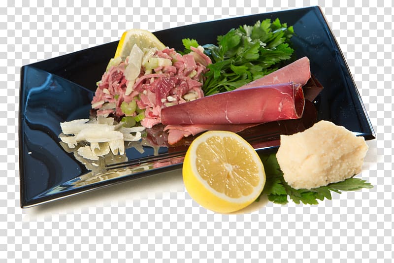 Sashimi Tataki Kobe beef Garnish Lunch, vegetable transparent background PNG clipart