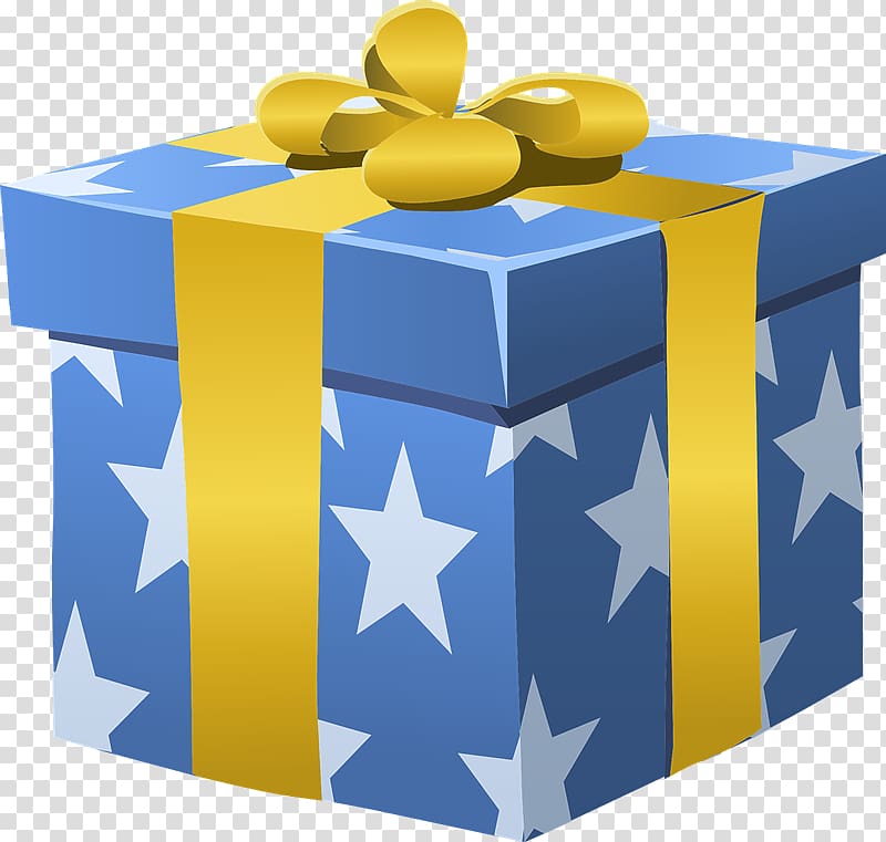 blue and white gift box, Gift Birthday , BIRTHDAY PRESENT transparent background PNG clipart