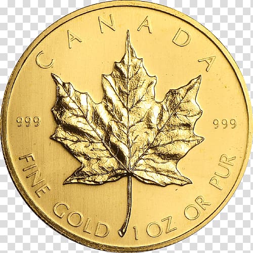 Canada Canadian Gold Maple Leaf Gold coin, Canada transparent background PNG clipart