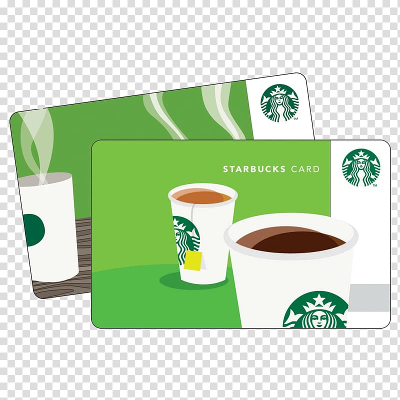 two green Starbucks cards, Coffee Gift card Starbucks Discounts and allowances Credit card, starbucks transparent background PNG clipart