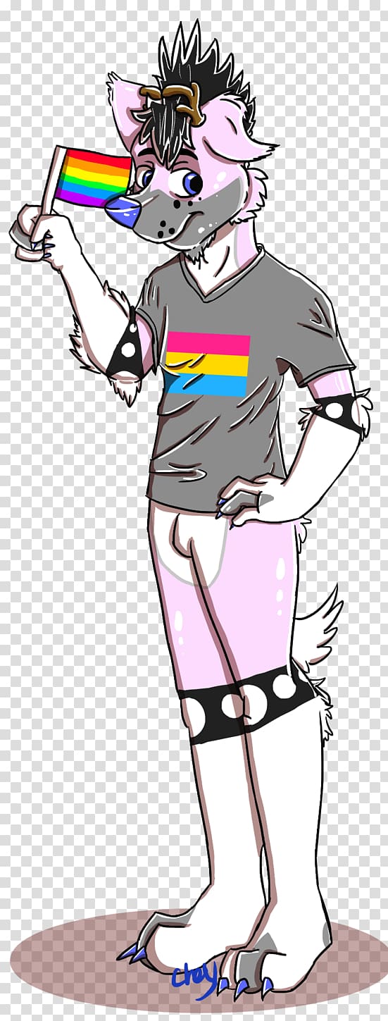 Cartoon Furry fandom , pansexual pride flag transparent background PNG clipart