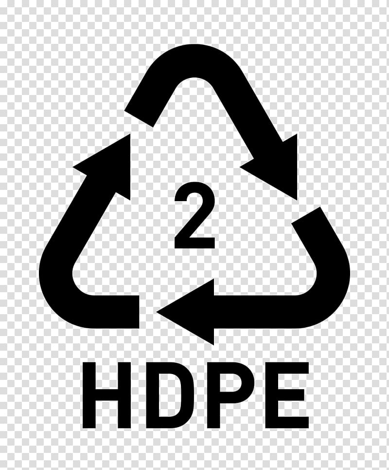 High-density polyethylene Polyethylene terephthalate Recycling symbol plastic, Resin identification code transparent background PNG clipart