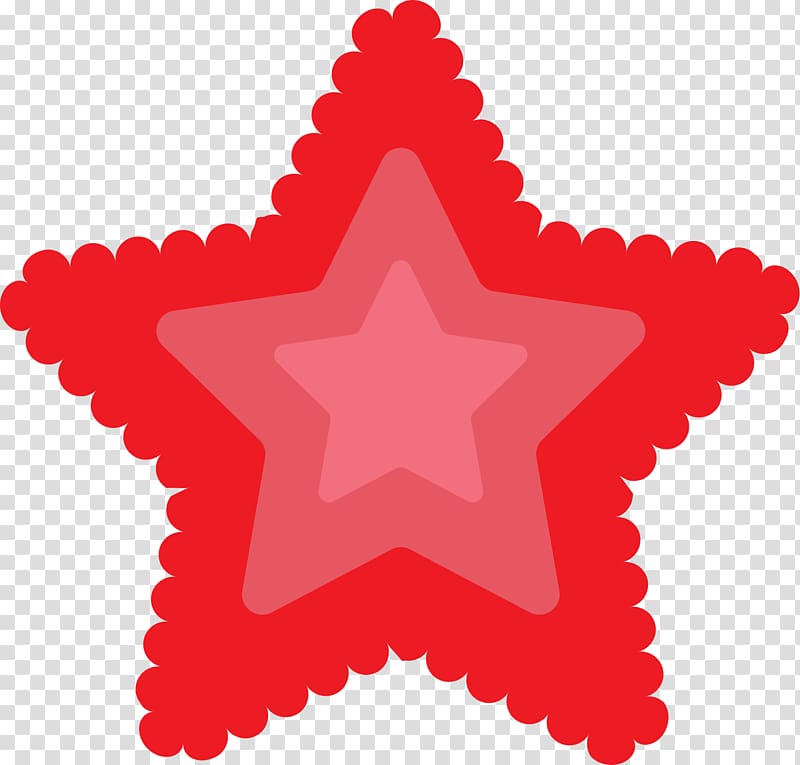 Paper Christmas Star Scrapbooking Shape, Hand painted red star transparent background PNG clipart