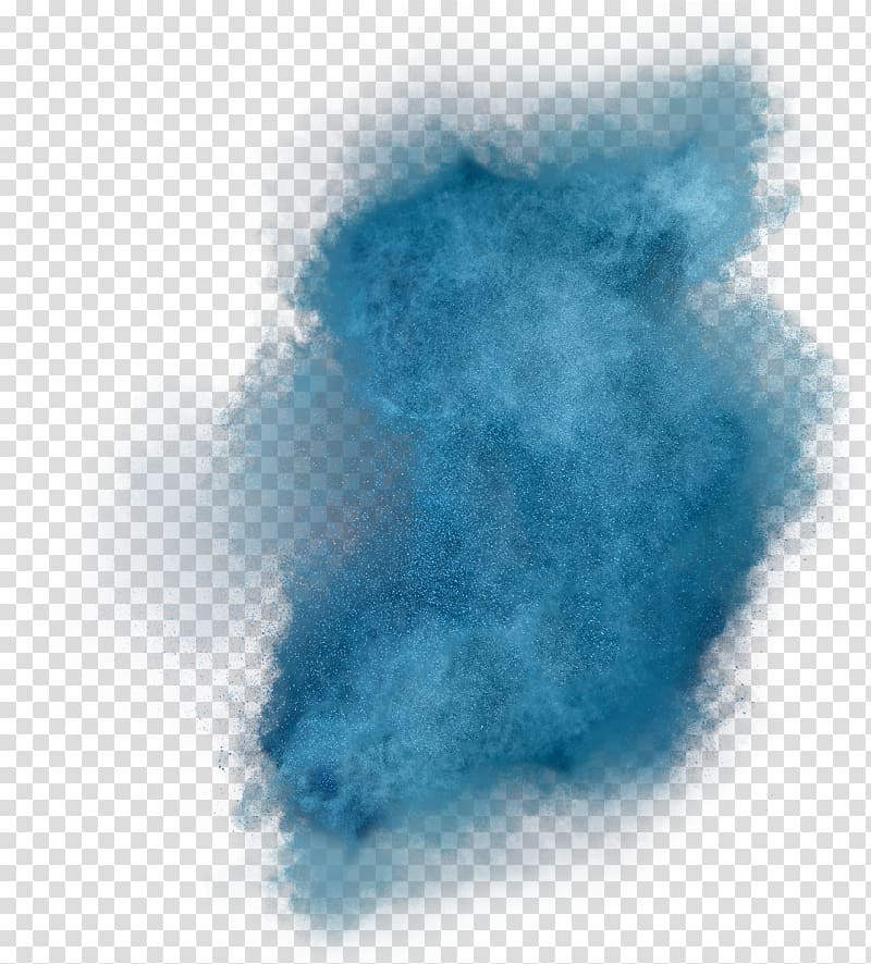 blue powder , Powder Inkjet printing Dust, Blue powder dust material transparent background PNG clipart