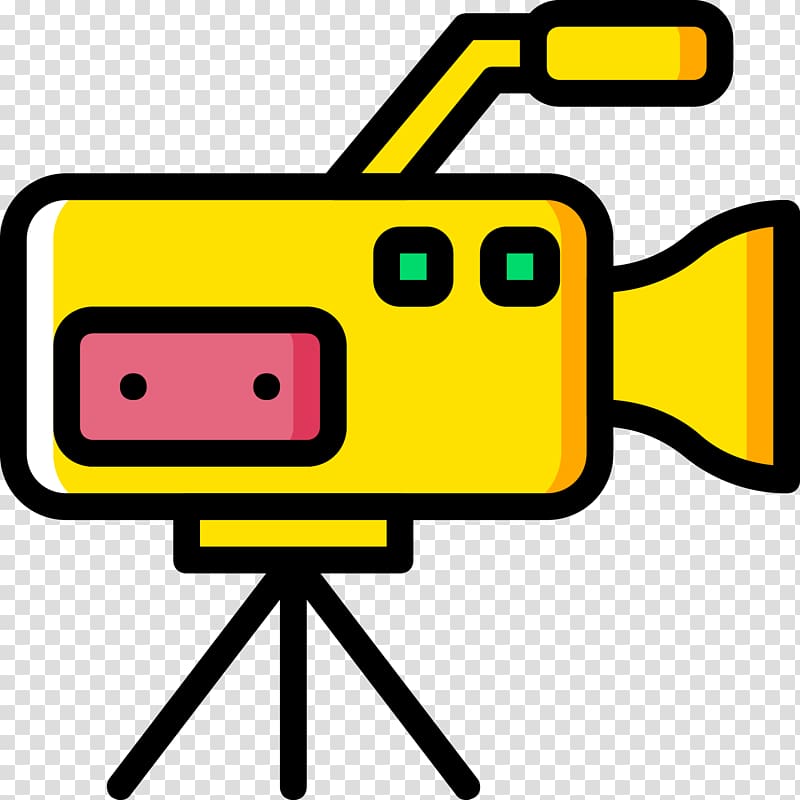 Video camera Scalable Graphics Icon, Yellow HD Camera Icon transparent background PNG clipart