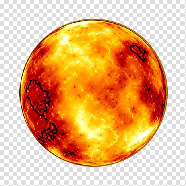 Earth Lava planet Mustafar, Golden Moon transparent background PNG clipart