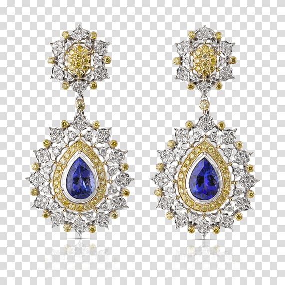 Earring Body Jewellery Sapphire Diamond, ear ring transparent background PNG clipart