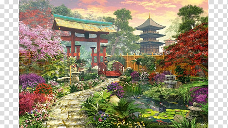 Jigsaw Puzzles Japanese garden Educa Borràs, japan transparent background PNG clipart