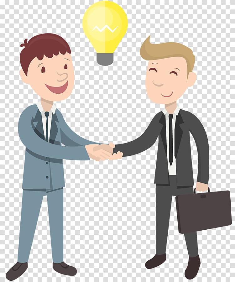 two men handshaking illustration, Handshake Cartoon Businessperson, shake hands transparent background PNG clipart