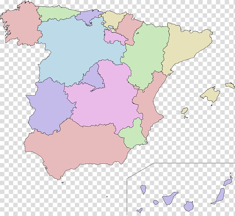 Andalusia Autonomous communities of Spain Autonomy Community Administrative division, Spain map transparent background PNG clipart