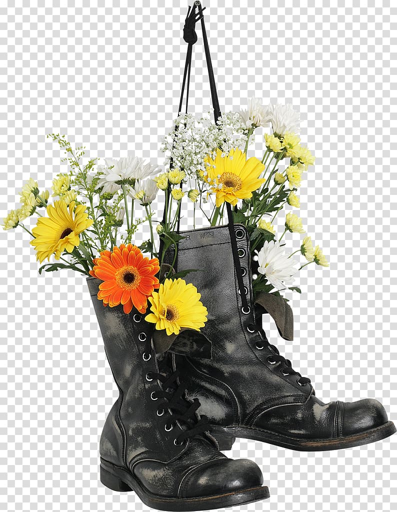Floral design Enham Trust Cut flowers Longparish, cowboy boots and flowers transparent background PNG clipart
