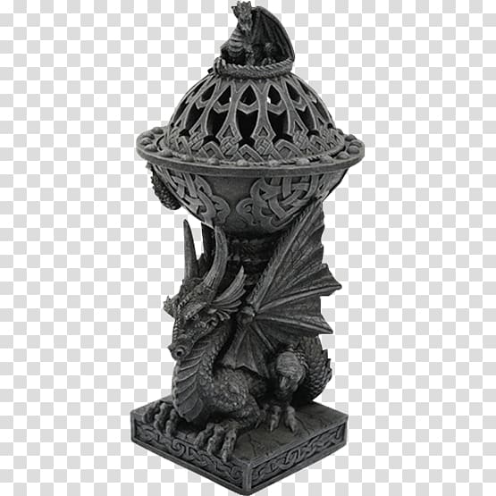 Censer Wicca Magic Statue Dragon, incense burner transparent background PNG clipart