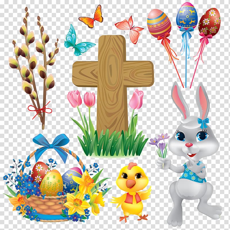 Easter Bunny Christian symbolism , Creative Easter transparent background PNG clipart