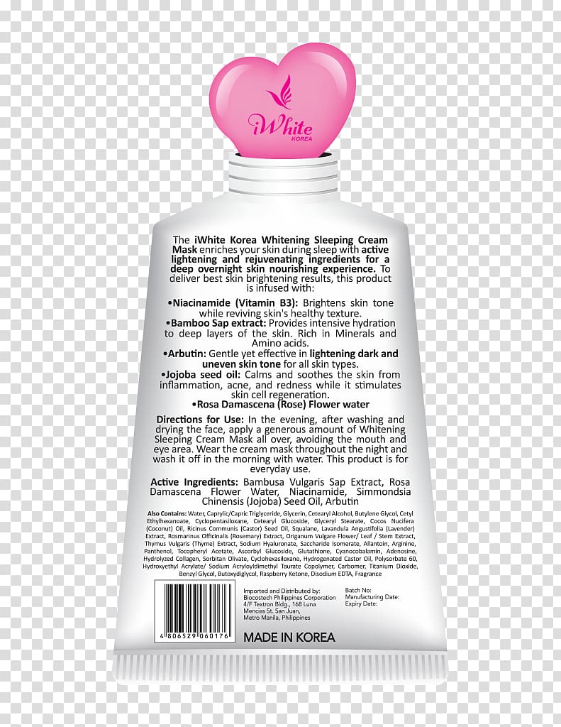 Lotion Korean mask Ingredient, others transparent background PNG clipart