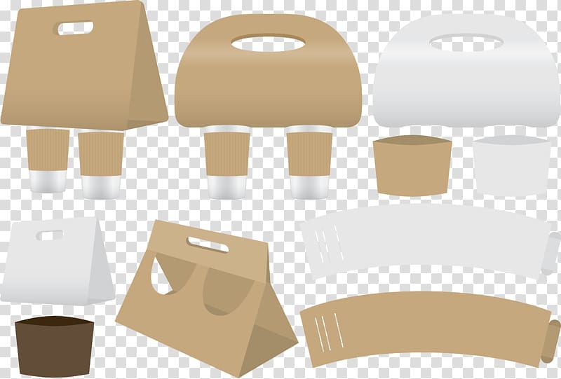 Coffee cup sleeve Take-out Paper, Packed with coffee transparent background PNG clipart