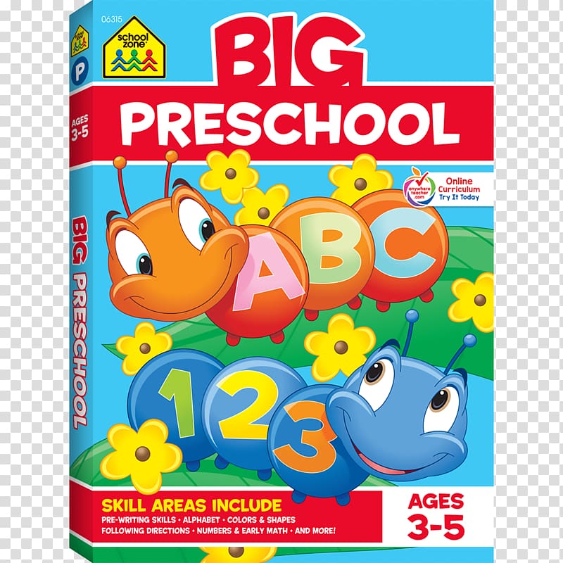 Big Preschool Big Kindergarten Workbook Pre-school Education School Zone, Kindergarten Writing Books Amazon Sale transparent background PNG clipart