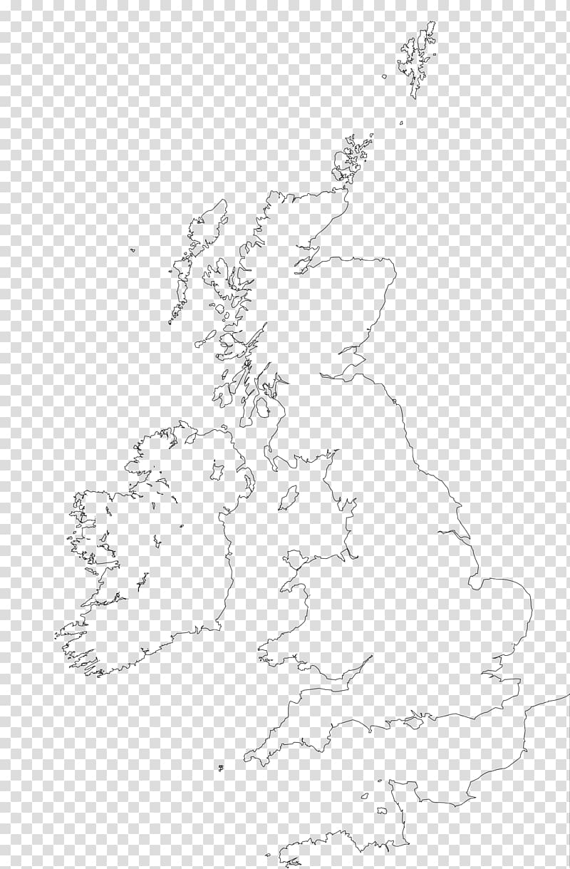 British Isles Blank map Great Britain World map, map transparent background PNG clipart