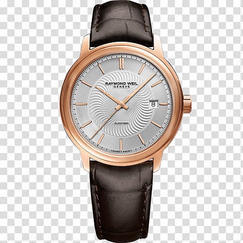 RAYMOND WEIL Maestro Automatic watch Gold, watch transparent background PNG clipart