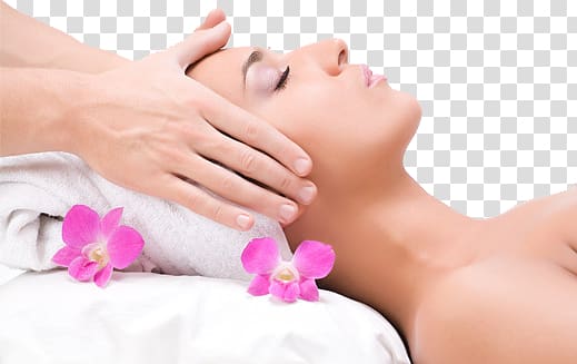 woman lying on bed while being massage, Day spa Facial Beauty Parlour Teaze Hair Studio and Spa, Women SPA material transparent background PNG clipart